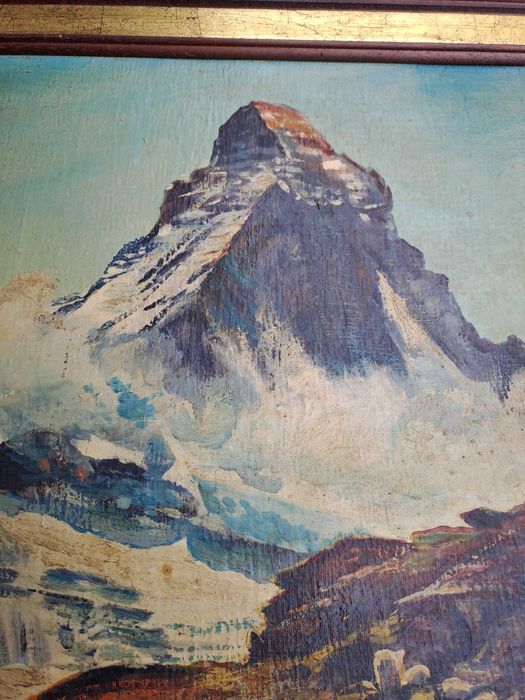 tablou pictura pe lemn 59/49 cm karl kolar 1947