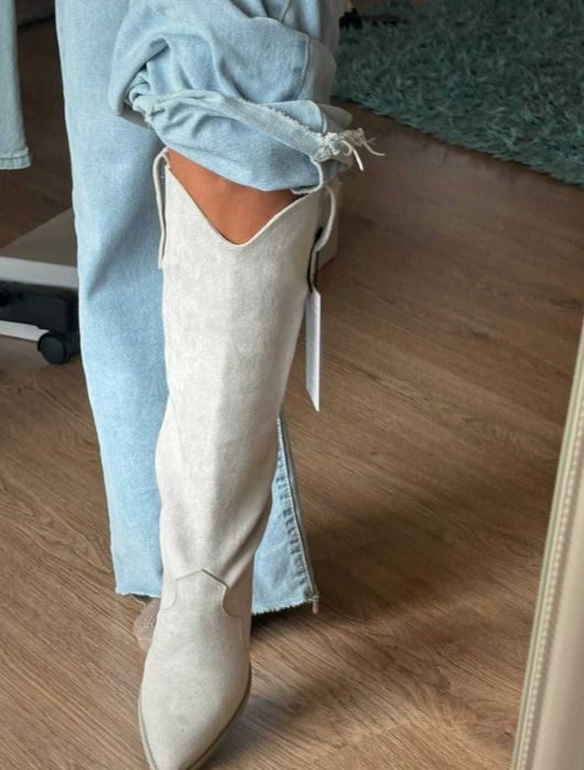 Cizme grii O la VOGA - Marimea 37