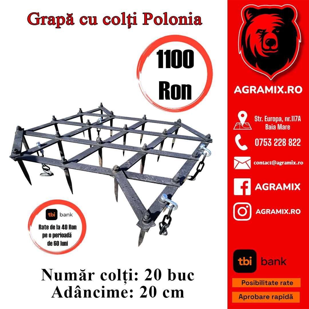 Grapa cu colti cu sistem de prindere dupa disc