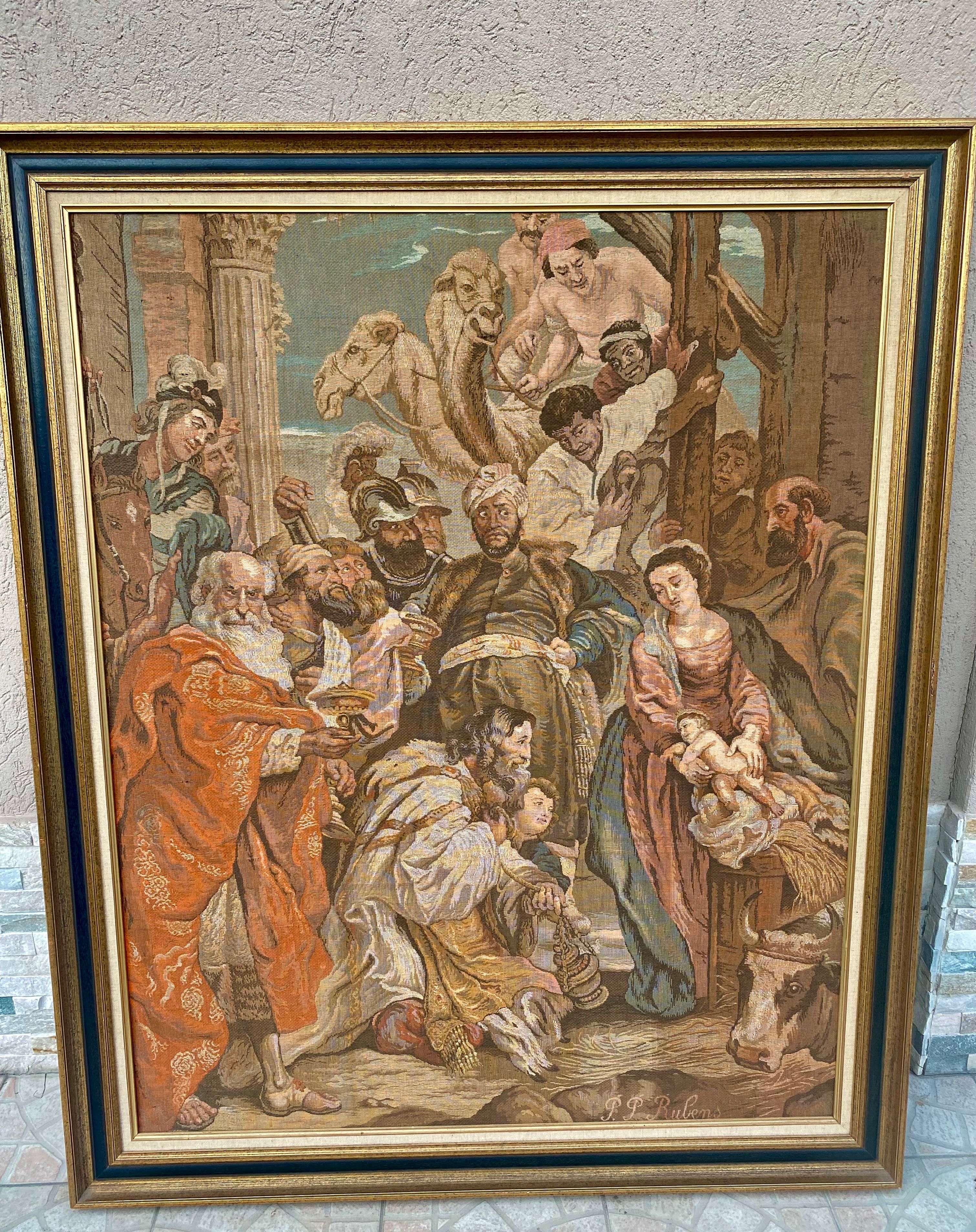 Impozanta tapiserie-tematica religioasa-reprod Rubens-Italia
