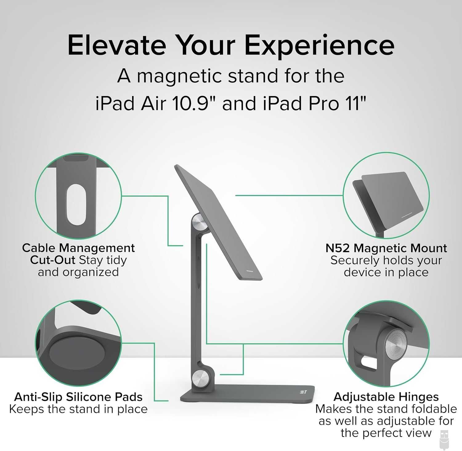 Plugable стойка за таблет, съвместима с iPad Pro 11”, iPad Air 10.9”
