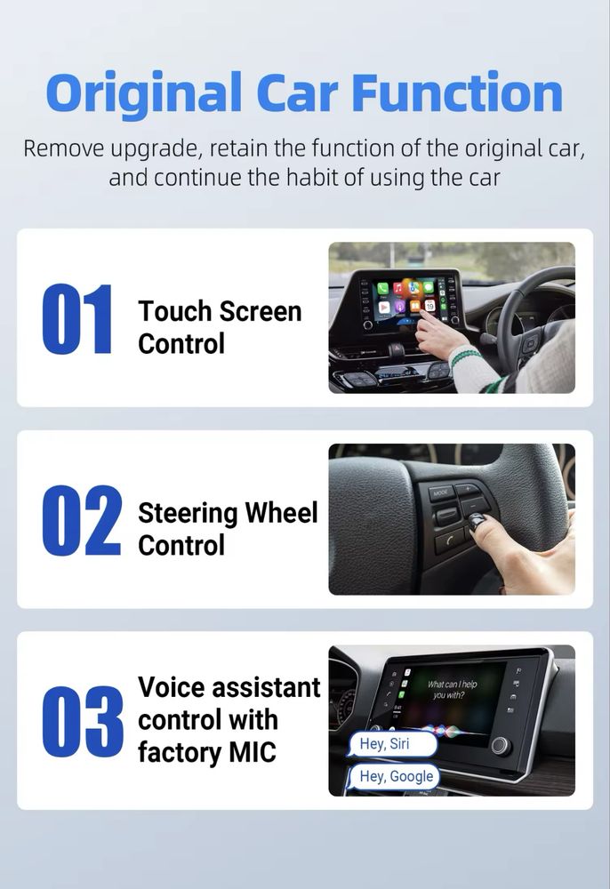 Wireless/безжичен Car adapter 2 в 1/CarPlay/Android Auto/АндроидАуто