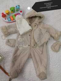 Overall / Salopeta iarna / Combinezon cojocel bebe unisex băiat fetita