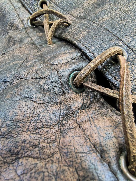 Vestă moto piele naturală, No Name, XXL