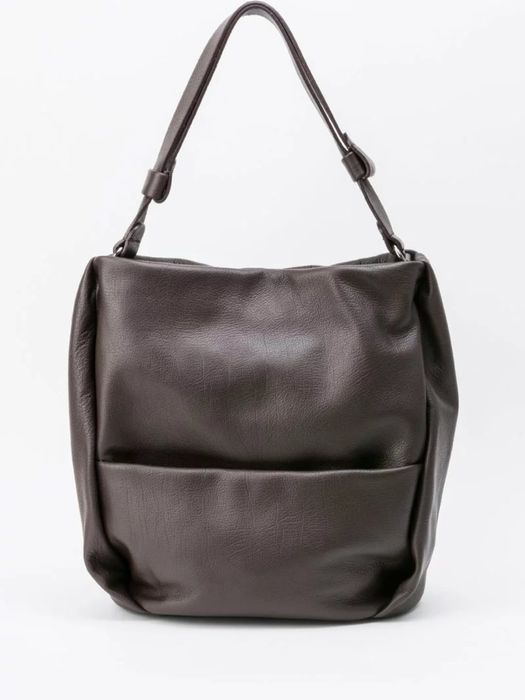 Geanta gri piele naturala !