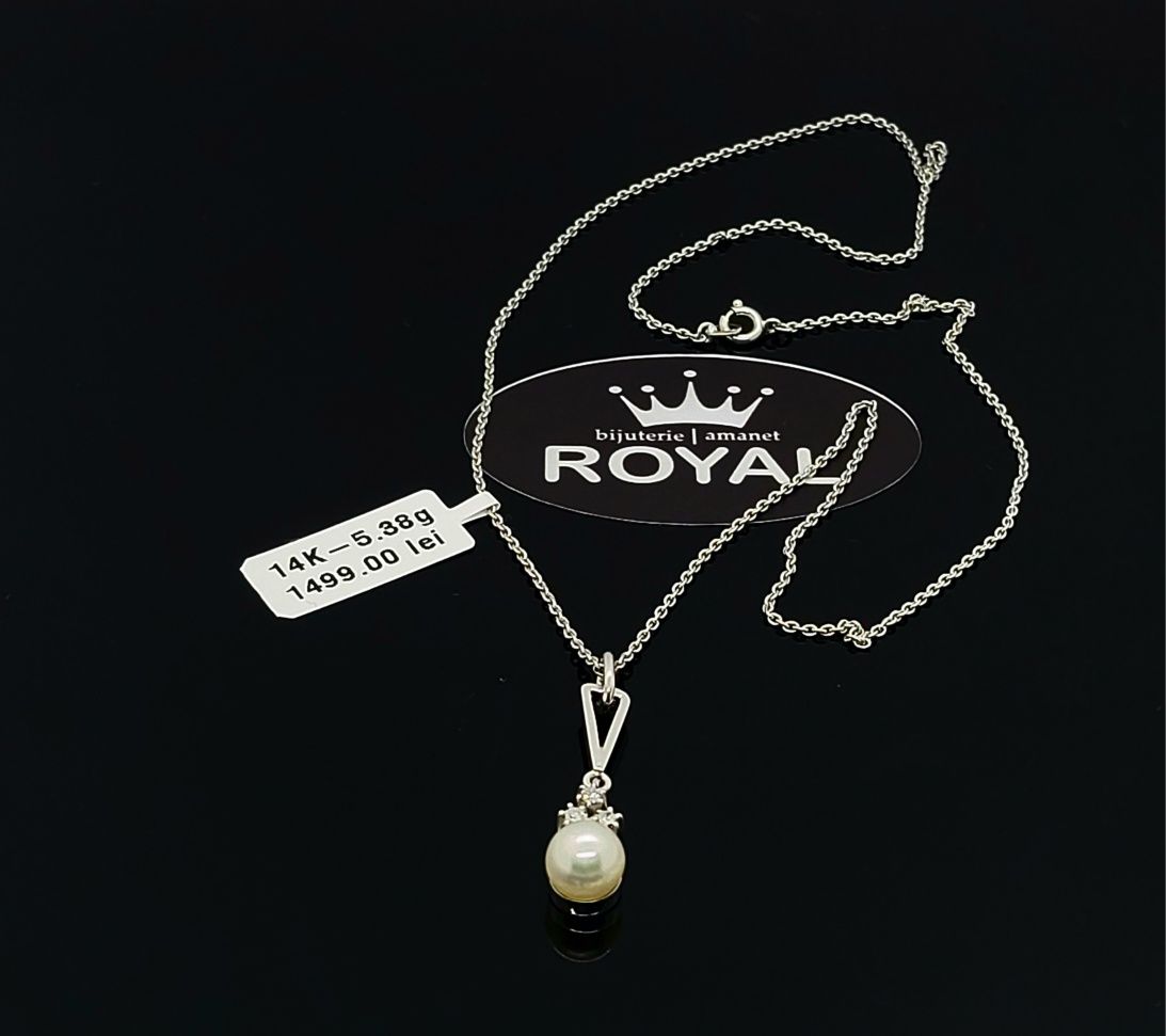 Bijuteria Royal lant din aur alb 14k 5.38 gr
