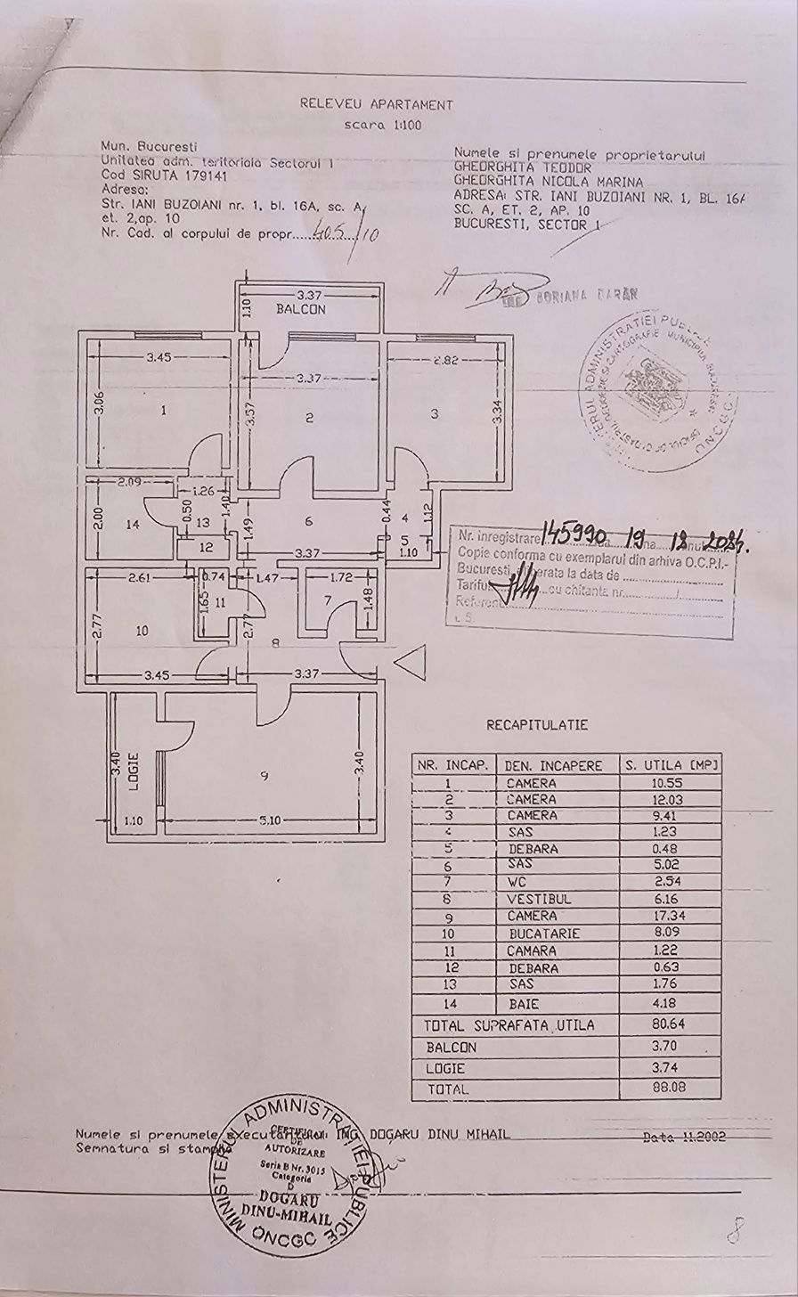 Apartament 4 camere, decomandat în sectorul 1, negociabil
