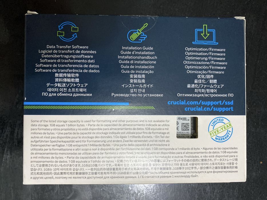 SIGILAT SSD intern Crucial P2 de 250GB interfata M.2 PCI 3.0 NVMe