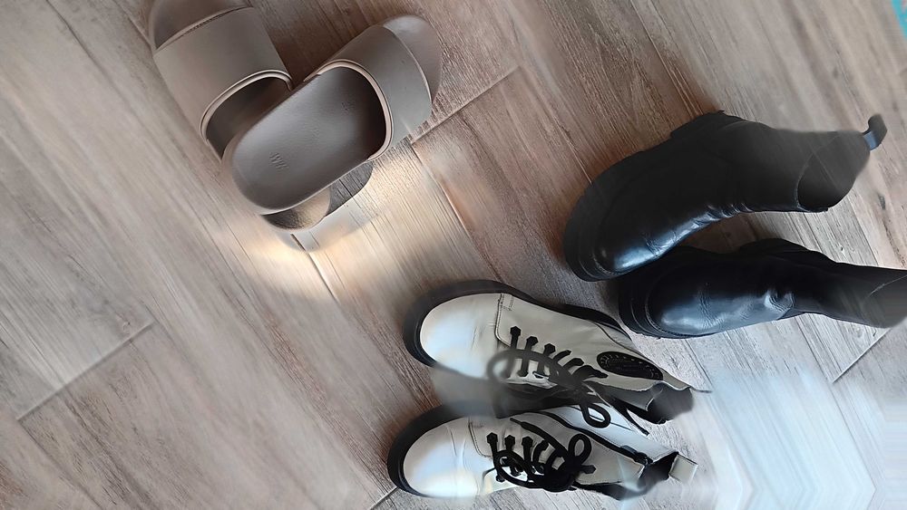 Сет дамски боти естествена кожа + подарък 38номер