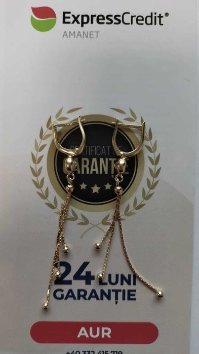 (AG 35) Cercei aur 14K B.12120 (AG 42) / 1372 lei