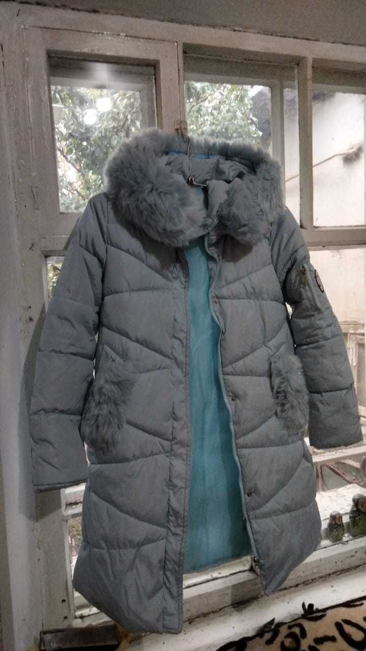 Куртка-пальто, голубее чем на фото