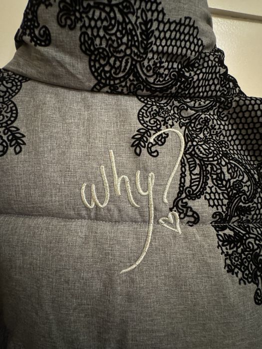 Geacă damă Desigual, cu captuseala florala, broderie neagra