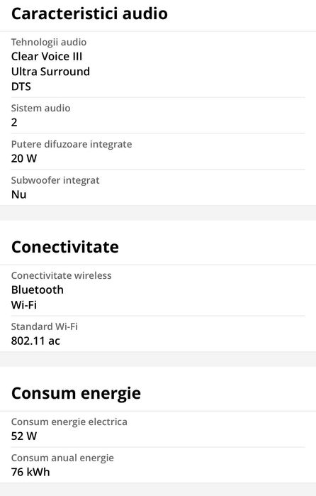 Vând Televizor LED Smart LG, 108 cm, 43UH668V, 4K Ultra HD, Clasa A+