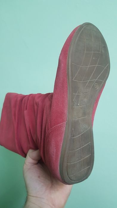 Cizme dama piele intoarsa rosii Wrangler mas 38