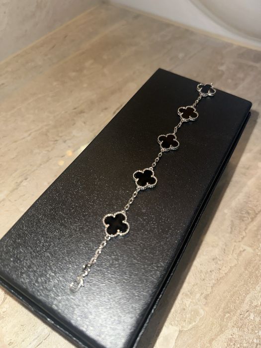 Van Cleef & Arpels VCA Silver Black 5 Motifs Alhambra