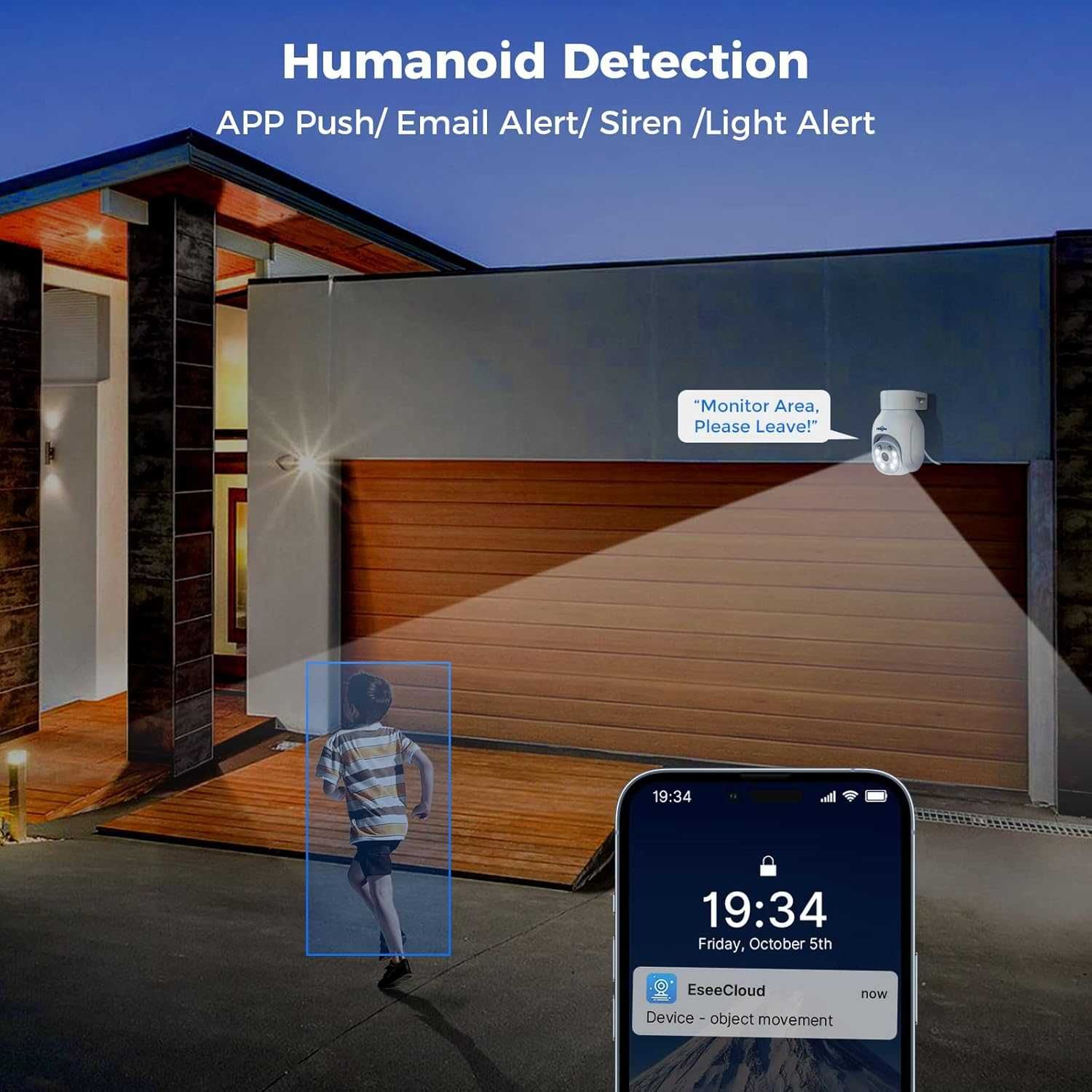 Нова система за видеонаблюдение Hiseeu 4бр. 5MP PTZ, 10'', 10CH с 1TB.