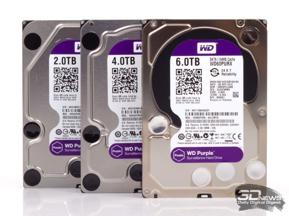 Жёсткий диск от 500гб до 10тб WD Purple