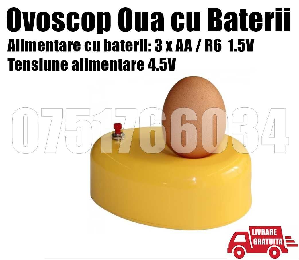 Ovoscop Verificare Oua cu Baterii sau Acumulator + Livrare GRATUITA !