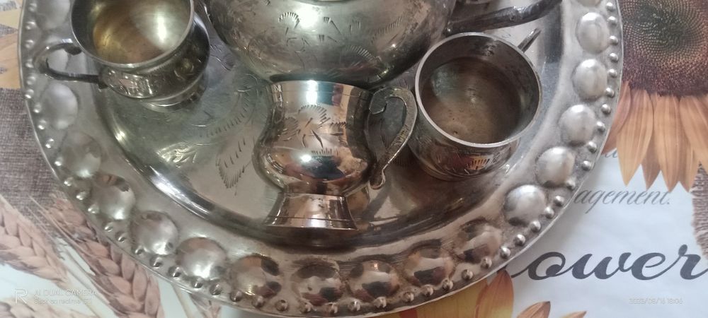 Стариннен Индийски сервиз посребрен