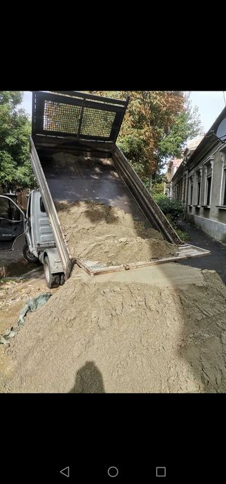 Nisip sort piatra concasata moloz compost Pamant negru pământ nisipos