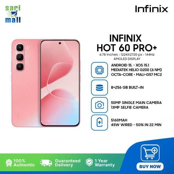 Infinix HOT 60 Pro 8/256 и в подарок  Infinix Smart 9 4/128. Black