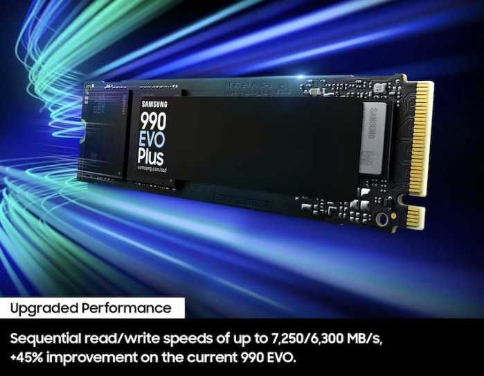 SAMSUNG 990 Evo Plus 2TB M.2, PCIe 5.0/4.0, 7250 MB/s NOU, ZERO min
