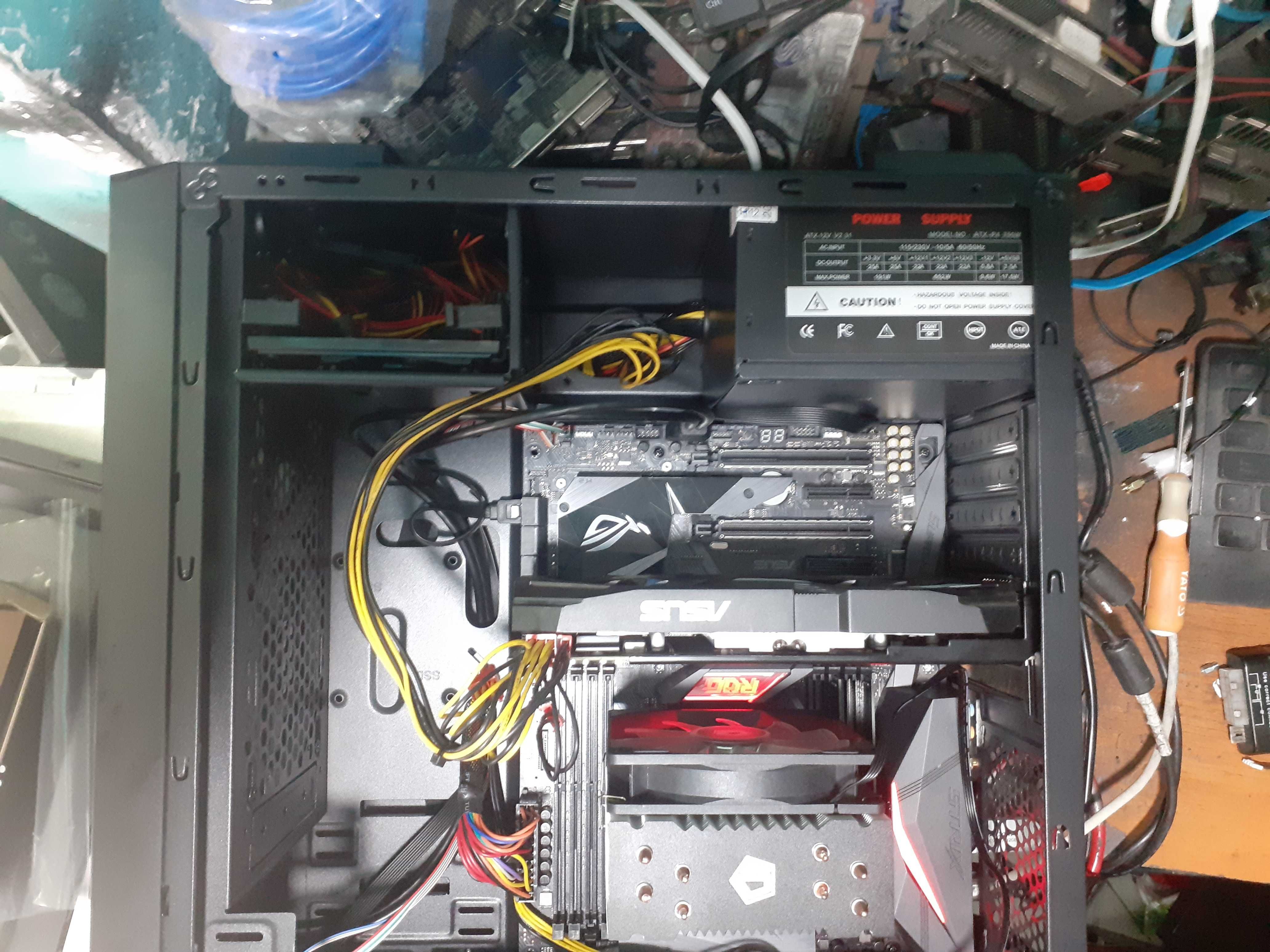 i9 9980xe asus rog strix 2066, 32 gb, ssd 500+hdd 3 tb, gtx 1070 8gb