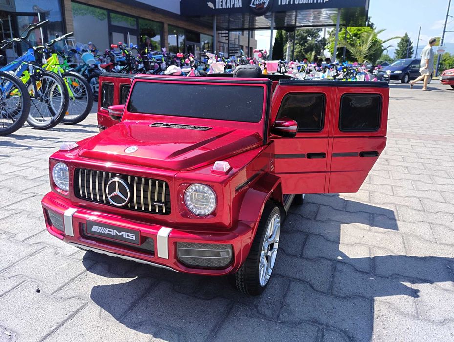 MERCEDES Акумулаторен джип AMG G63 мет. червен