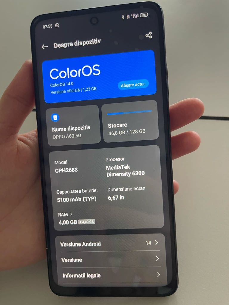 Vând telefon Oppo a 60