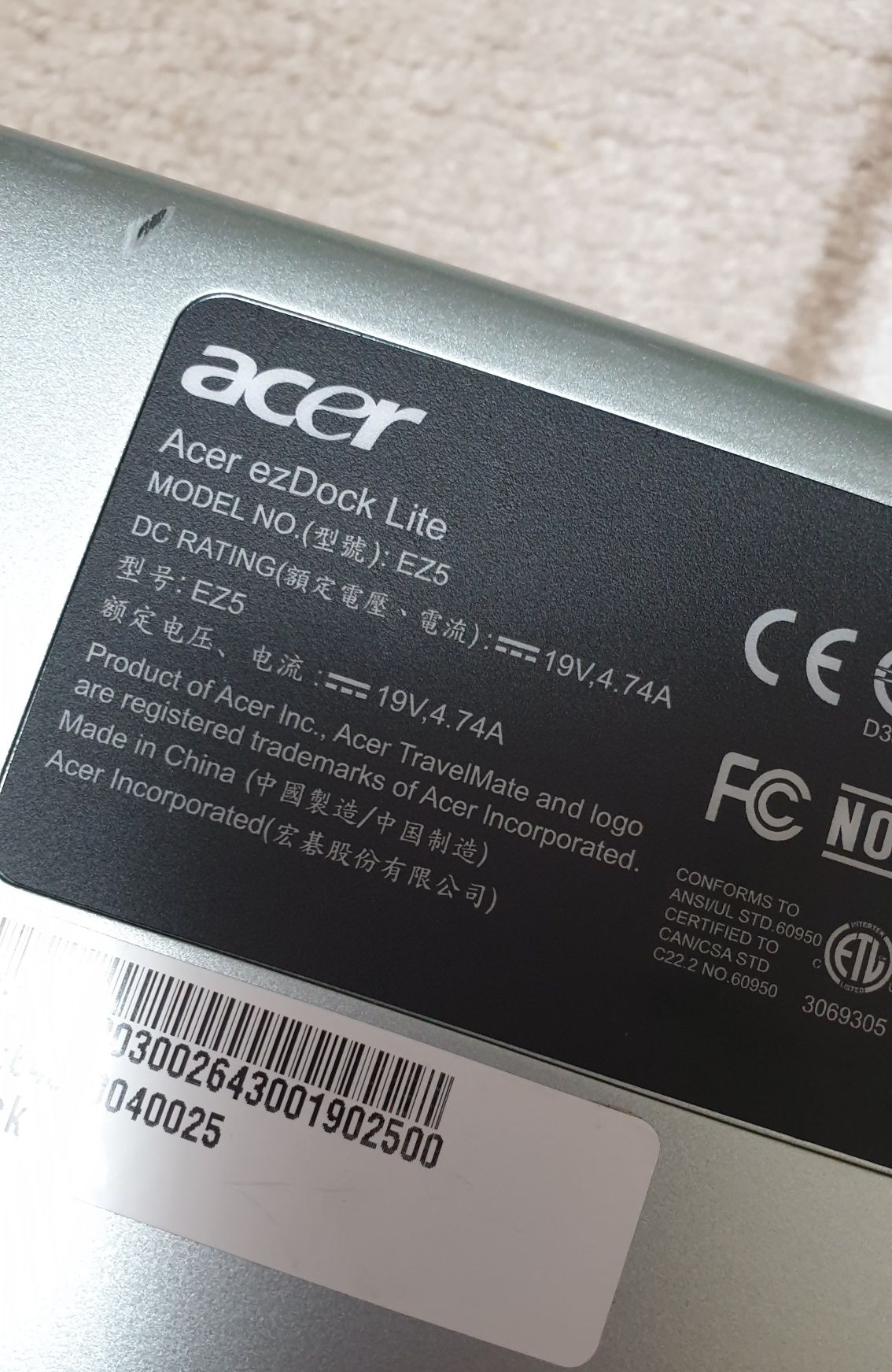 Acer dock ez5 lite