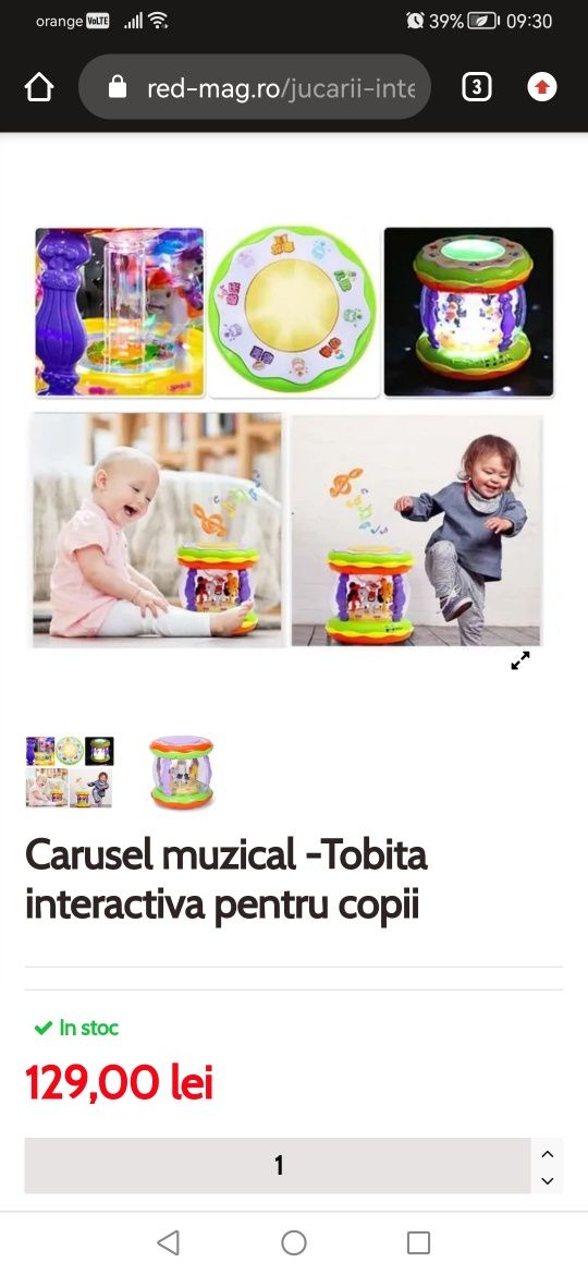 Carusel/toba muzicala copii