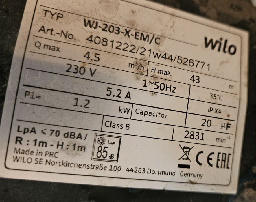 Хидрофор Wilo Germany помпа за вода