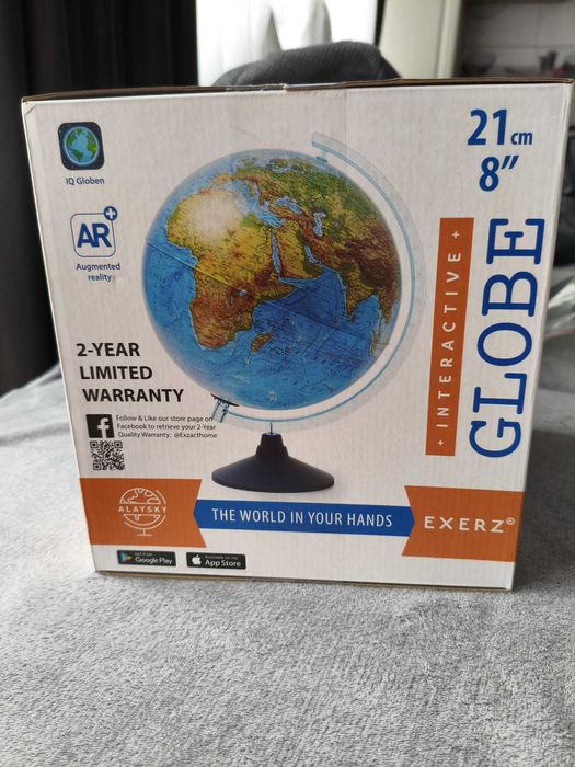 Globus AR iluminat Exerz 21 cm – cu aplicație iOS/Android, fără cablu