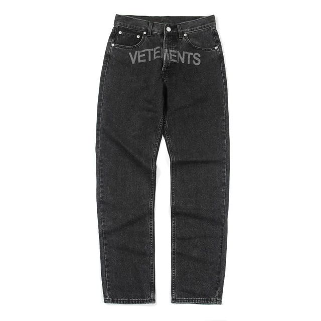 Vetements “Laser Jeans” Gray Washed Logo Jeans/Дънки