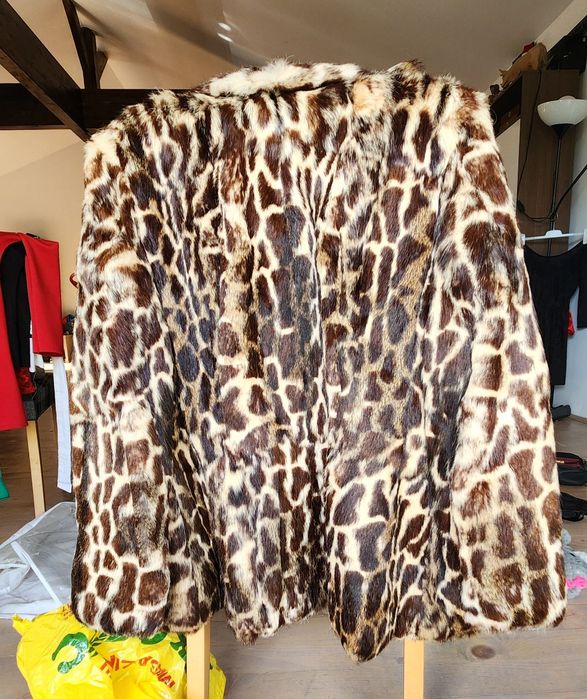 Blana naturala nurca model leopard vintage