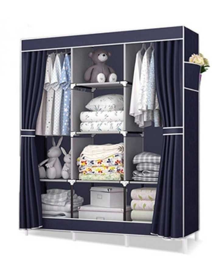 Тканевый тряпочный шкаф гардероб стеллаж 130×45×170
