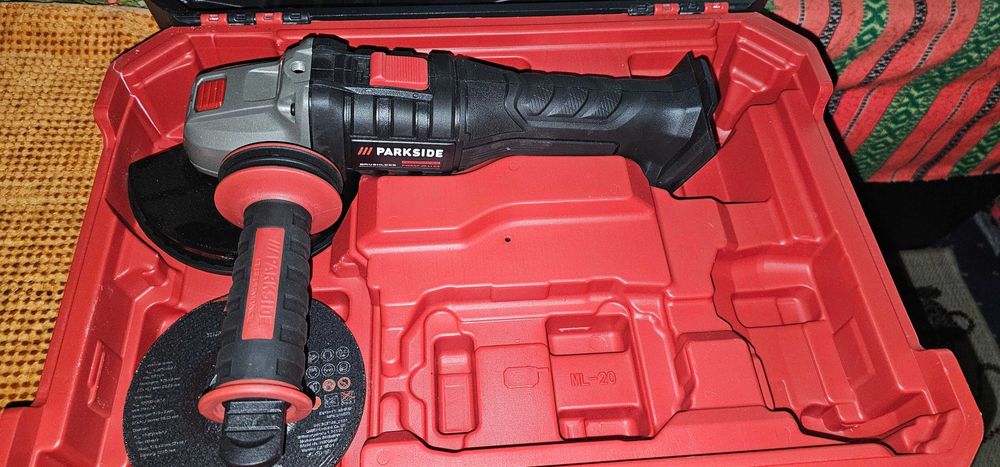 Polizor unghiular,  flex ParkSide, PWSAP 20-Li C3, 20V, 4Ah