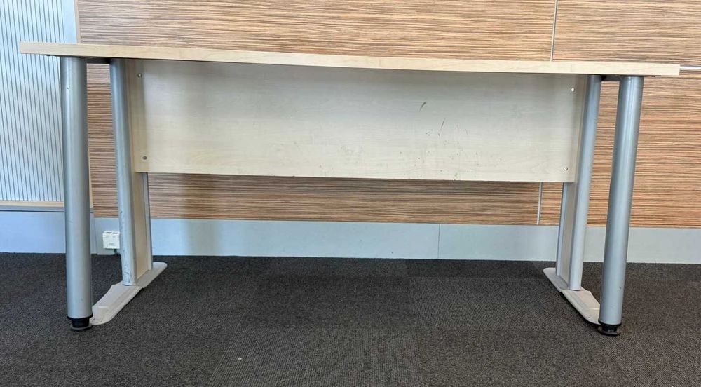 10 buc Birou Solid cu picioare metalice; Masa cu Blat 160x80 / 130x80