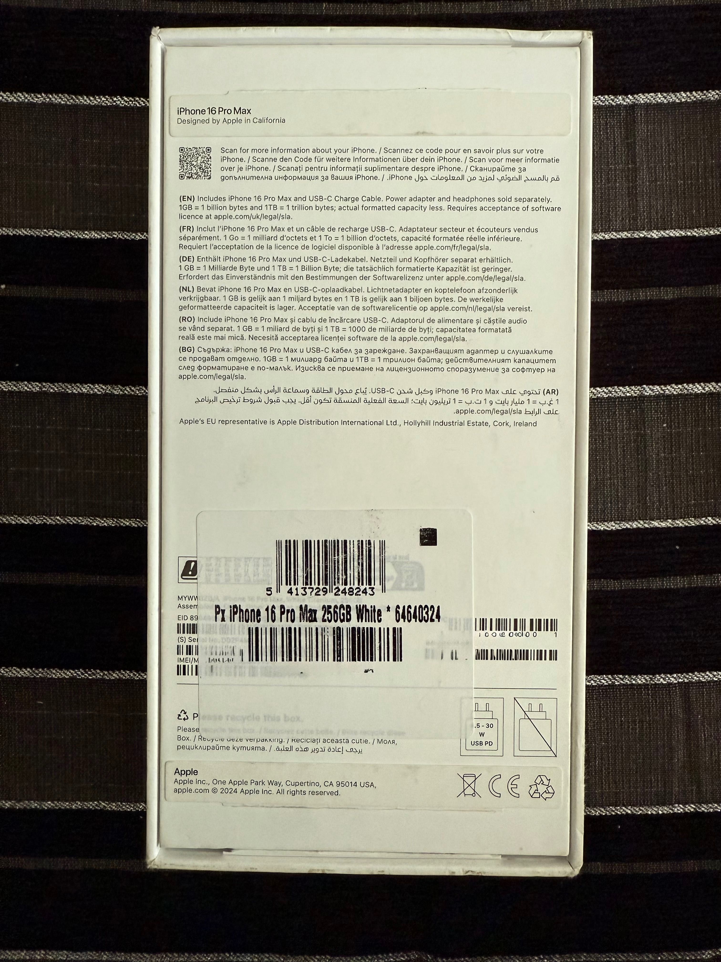 IPHONE 16 PRO MAX Гаранционен ! White Titanium!