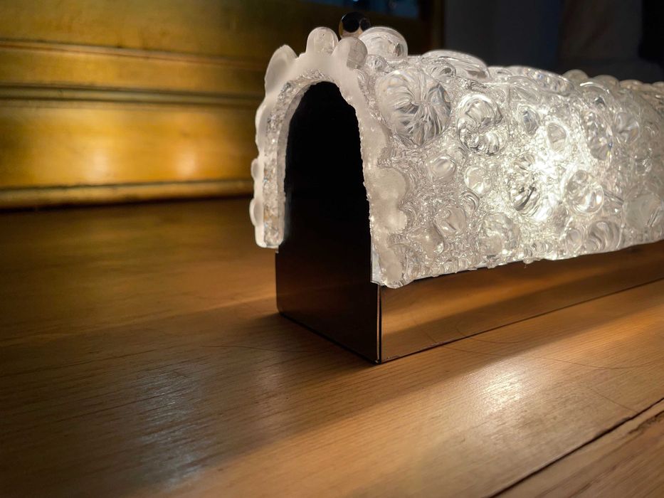 lampa perete aplica Hillebrand by Kalmar Franken iceglas art deco rara