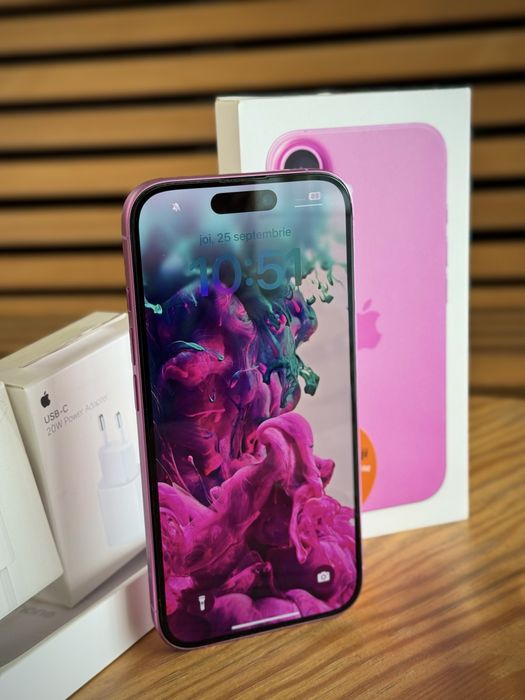 iPhone 16  Pink•128GB•Neverlocked•Factura•Garantie 2026•Full Boxn