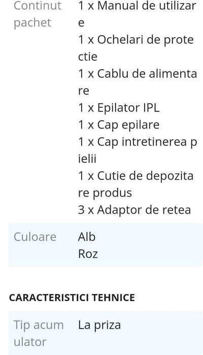 Epilator IPL EvoSmart™ RX, Pentru Epilare definitiva