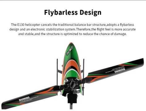 Eachine E130 RC Helicopter 2.4G 4CH 6-Axis Gyro Altitude Hold
