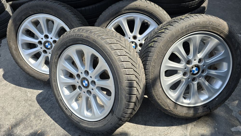 4 roți BMW seria 1 cu anvelope iarnă 16 țoli