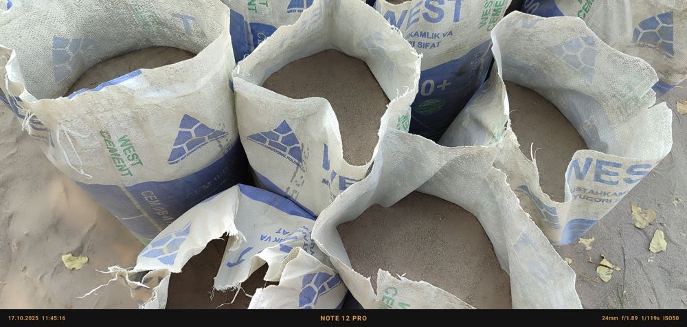 Qum sotiladi chinoz qumi yuvilgan toza 50kg sement qopida