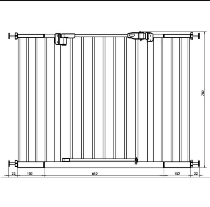 2 x Portiță albă copii interzicere acces scări