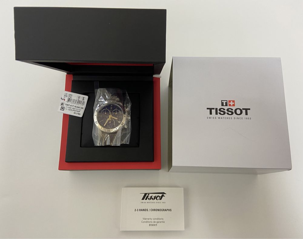 Оригинальные Tissot новые кварцевые часы хронограф Швейцария