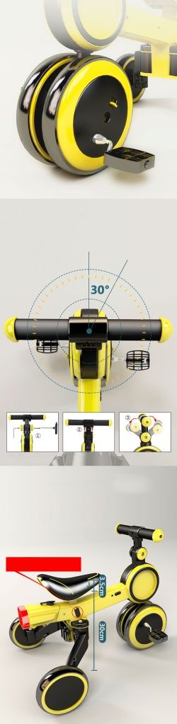 Велосипед-трансформер (3в1)трёхколёсный велосипед/двухколёсный велосип