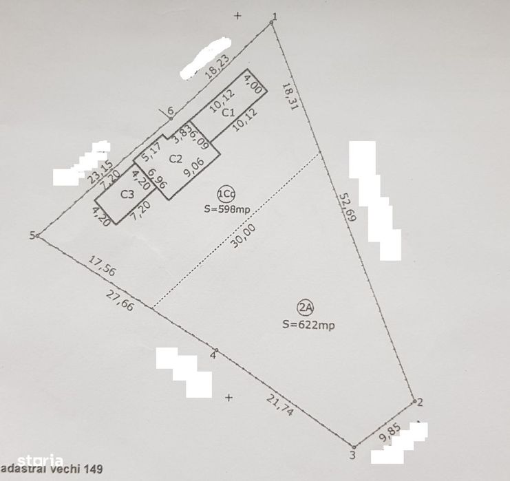 Teren cu Casa Demolabila Sat Praporgescu deschidere 52 ml