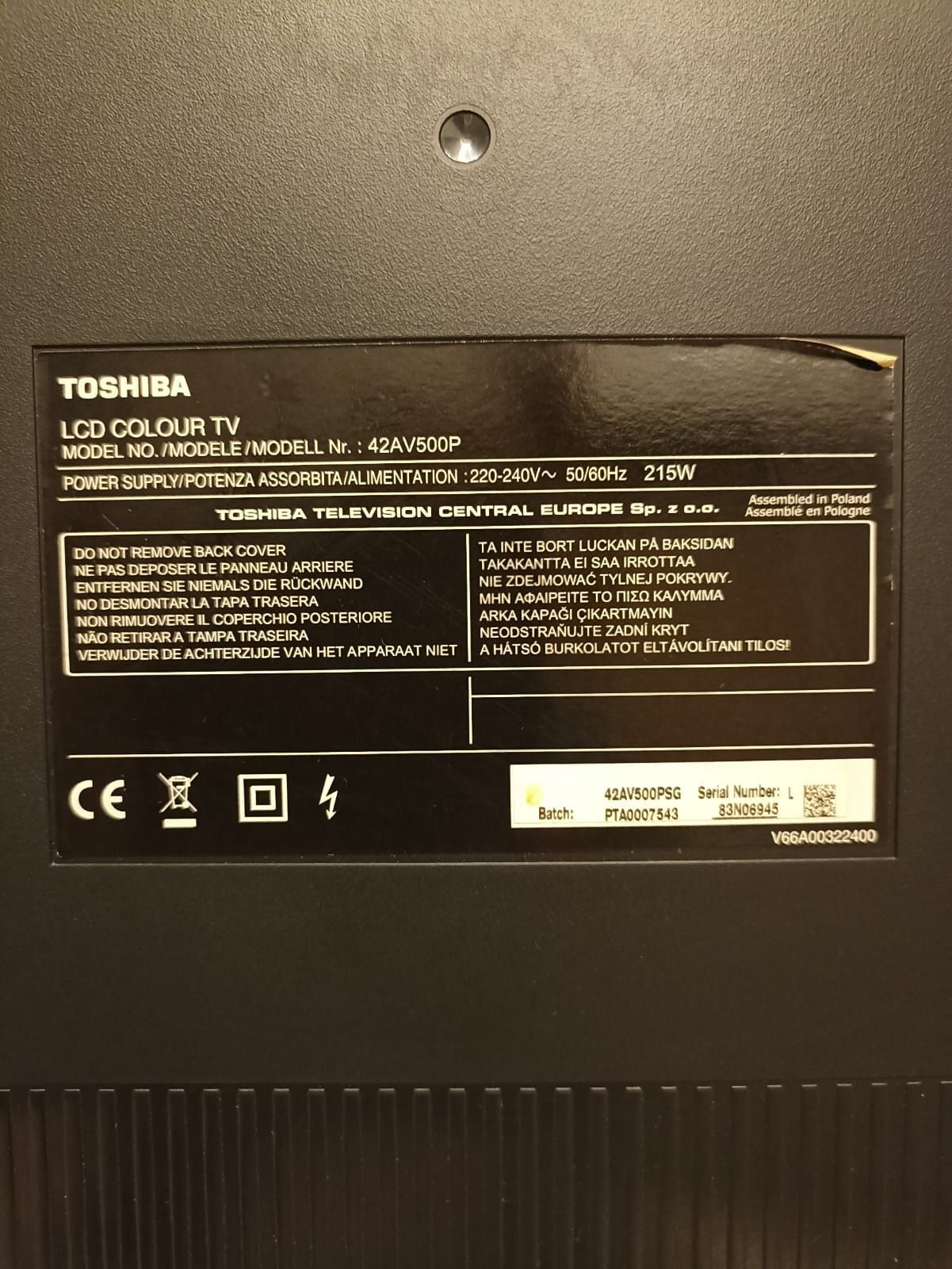 Tv Toshiba 42AV500P